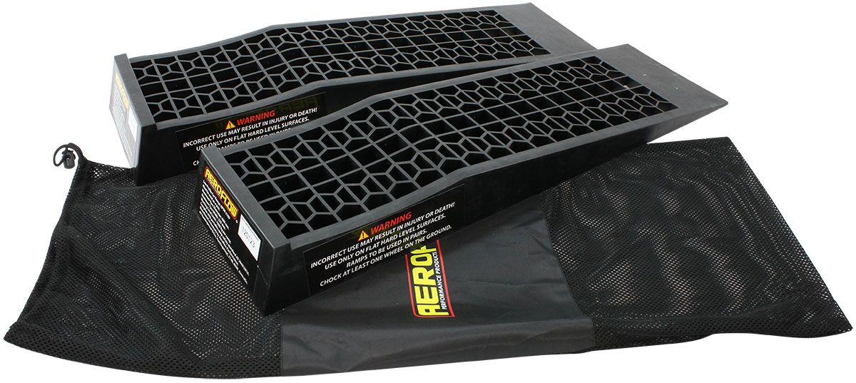 Low Profile Car Ramps (Pair) With Mesh Storage Bag