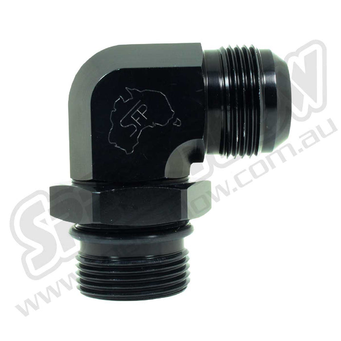 Speedflow -16 MALE to -16 PORT 90° - BLACK