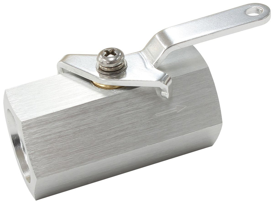 Female Shut Off Valve -10ORB Silver Finish