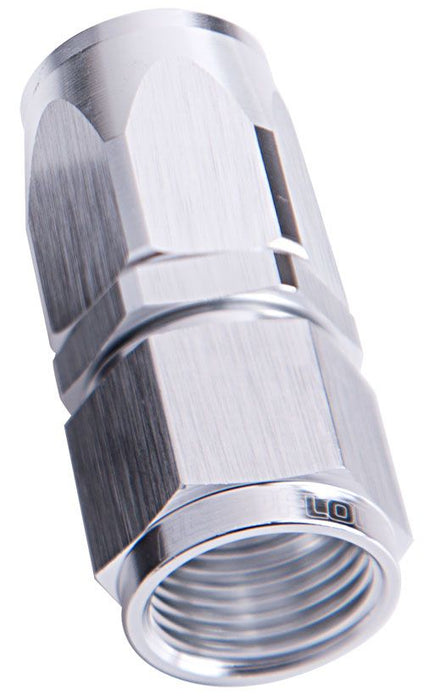 100 / 150 Series Taper Style One Piece Full Flow Swivel Straight Hose End -8AN  Silver Finish. Suit 100 & 450 Series Hose