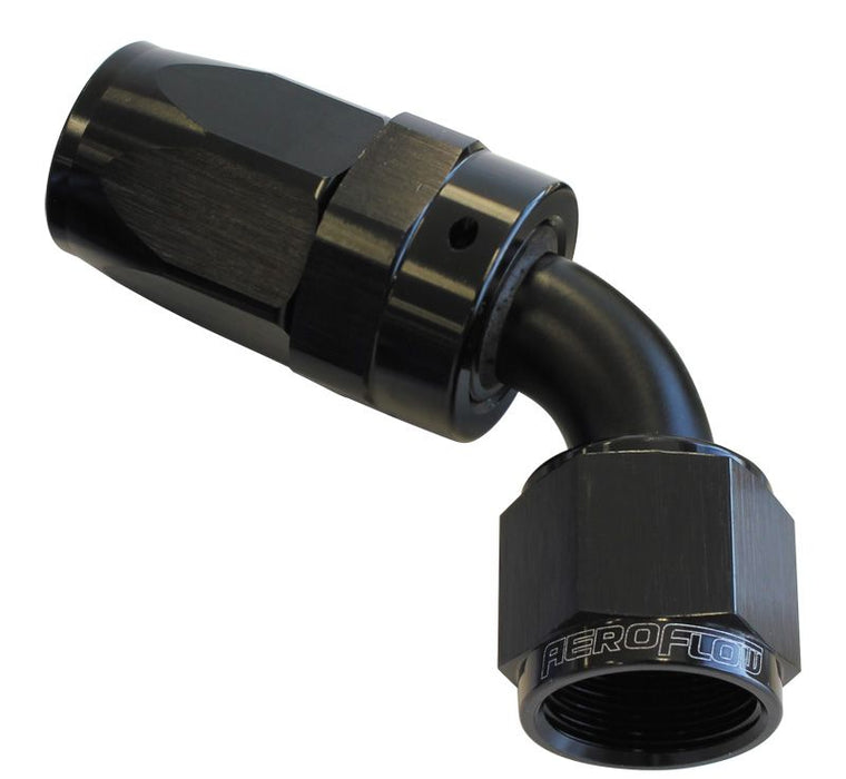 100 Series Taper 60° Swivel Hose End -8AN  Black Finish. Suit 100 & 450 Series Hose