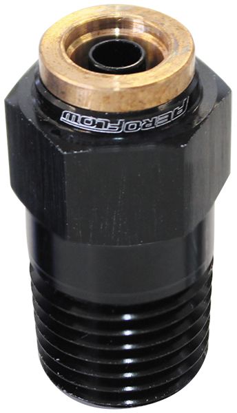 120 Series Straight 1/4" NPT to 1/4" Push to Connect Fitting  Black Finish. Suits 120 Series Nylon Hose