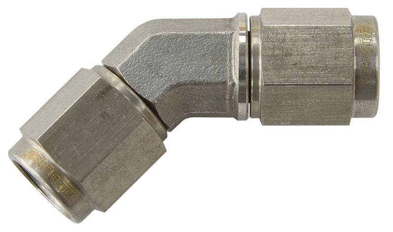 45° Female Swivel Coupler -4AN  Stainless Steel