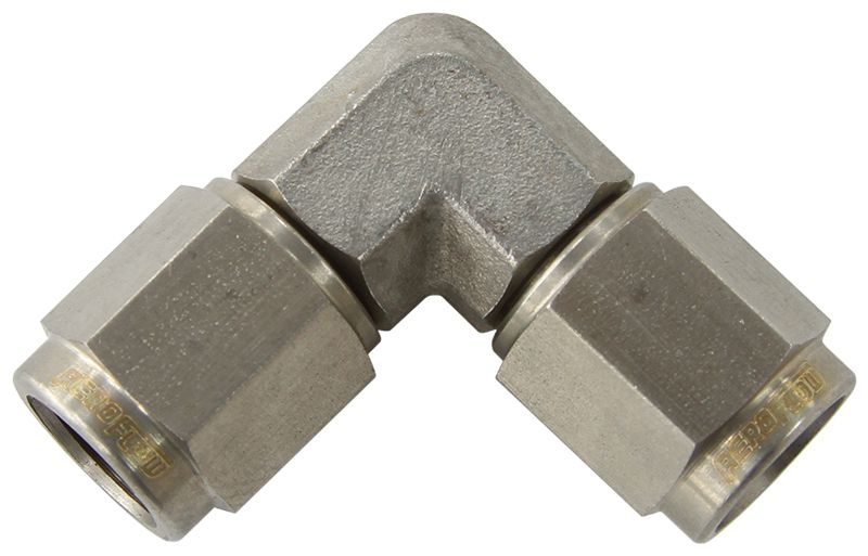 90° Female Swivel Coupler -4AN  Stainless Steel
