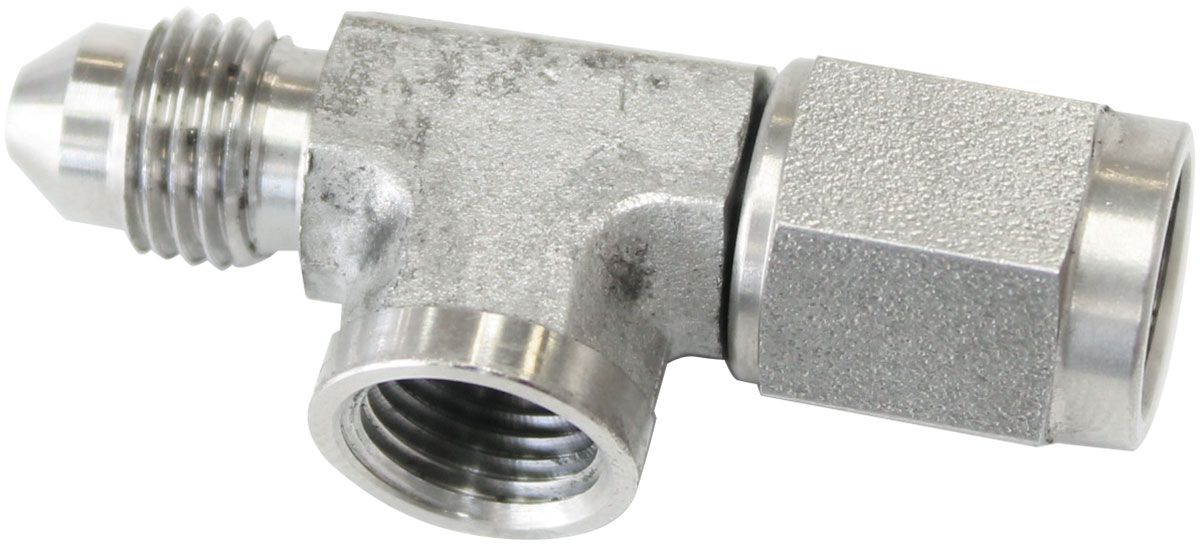 Straight -4AN Female to Male with 1/8" NPT Port   Stainless Steel