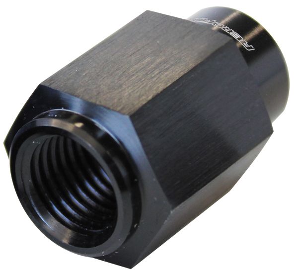 Fuel Pressure Gauge Adapter  GM LS Series Engines, -4AN female to 1/8" NPT, Black finish