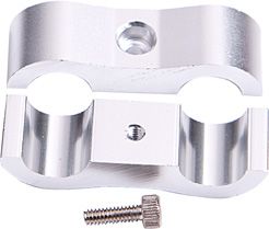 Billet Aluminium Dual Hose Separators    1/4" I.D., Silver Finish