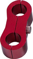 Billet Aluminium Dual Hose Separators    3/8" I.D., Red Finish