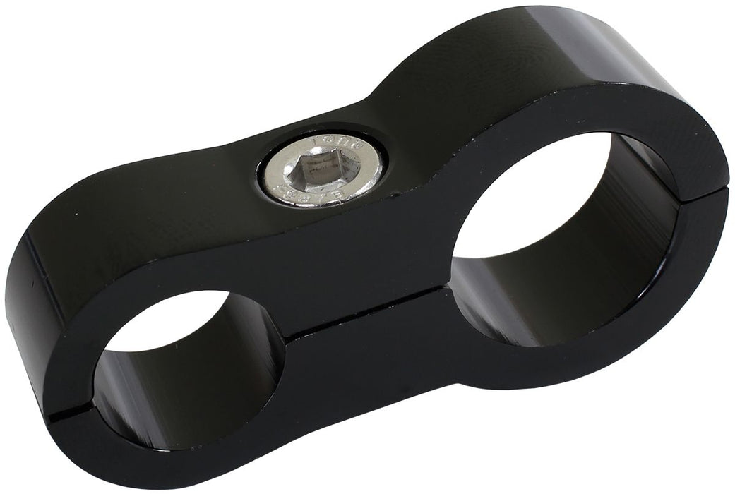 Stepped Billet Dual Hose Separator - Black Finish Suits -6 and -10 Braid Hose or -8 and -12 Teflon Hose