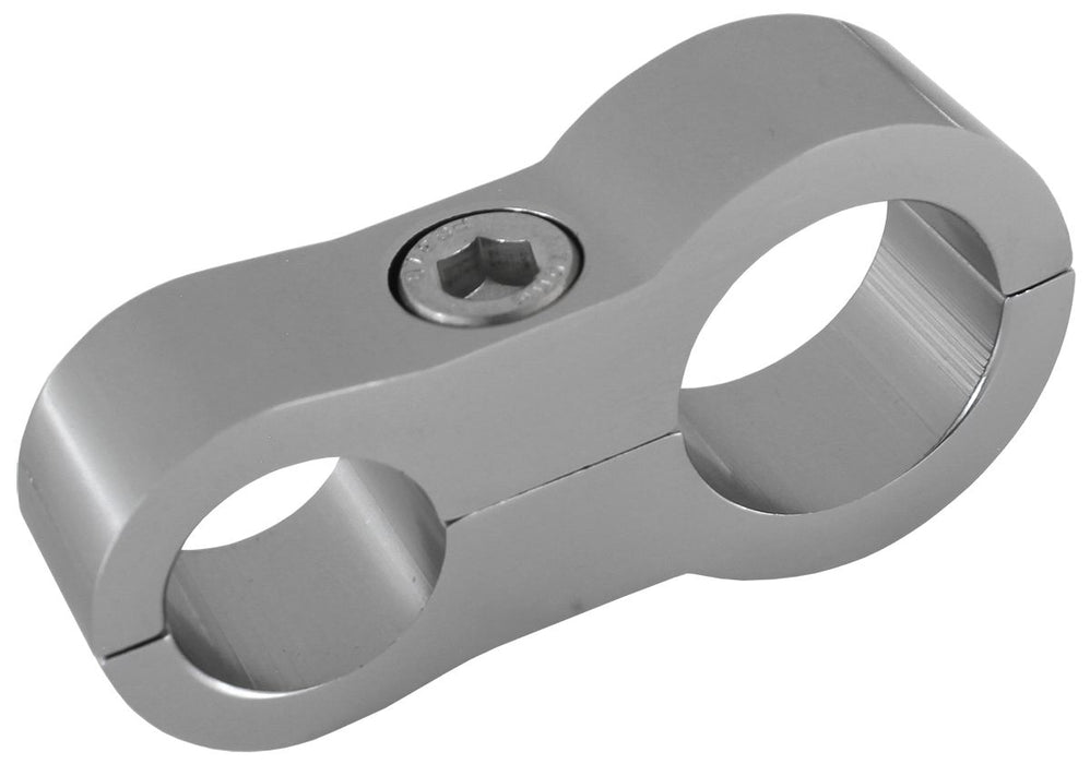 Stepped Billet Dual Hose Separator - Titanium Finish Suits -6 and -10 Braid Hose or -8 and -12 Teflon Hose