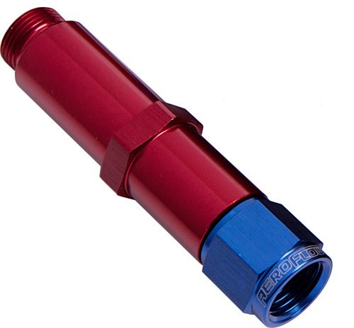 Carburettor Adapter - Female -6AN  Blue Finish. Suit Barry Grant / Demon