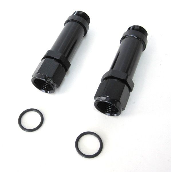 Female Carburettor Inlet Adapter  Holley Ultra HP, -8 AN, Black Finish, 2 per package