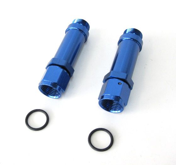 Female Carburettor Inlet Adapter  Holley Ultra HP, -8 AN, Blue Finish, 2 per package
