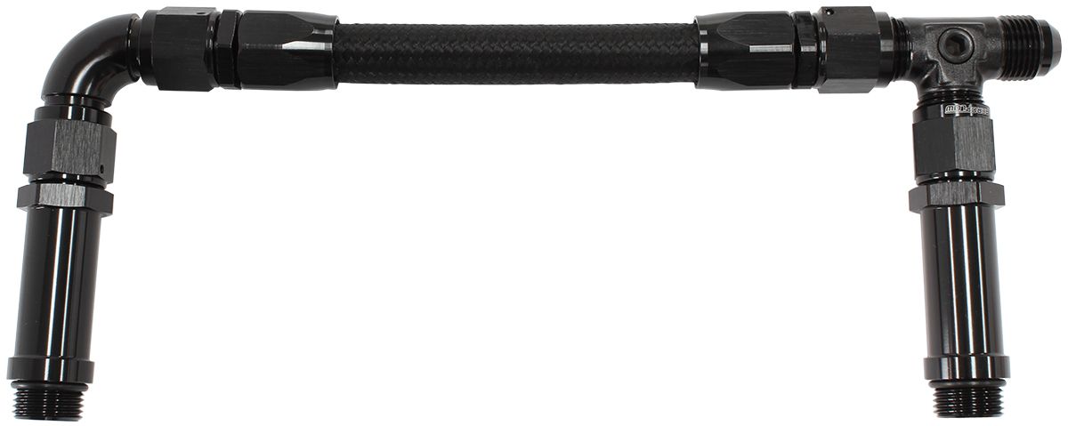 Carburettor Inlet Rail Kit -8AN Ultra HP  Black Finish. Suits Holley Ultra HP Aluminium Series Fuel Line