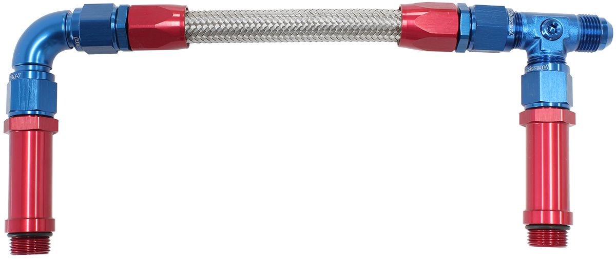 Carburettor Inlet Rail Kit -8AN Ultra HP  Blue Finish. Suits Holley Ultra HP Aluminium Series Fuel Line