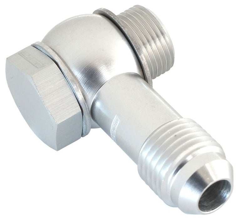 FiTech EFI Fuel Inlet Banjo -6AN  Silver Finish. Suits FiTech EFI Throttle Bodies