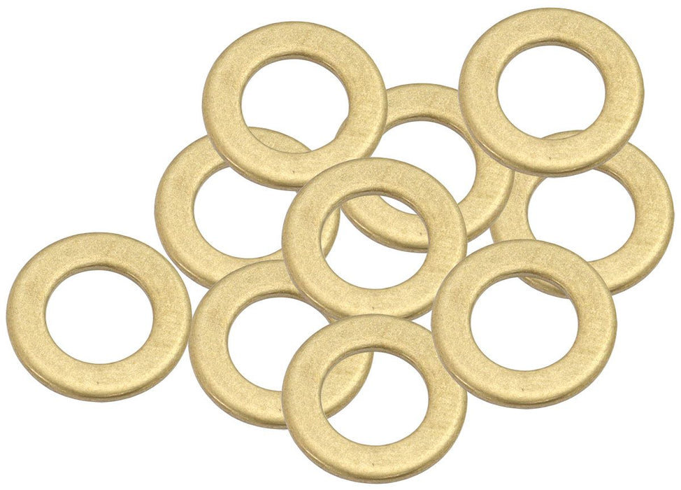 Metric Brass Washers 8mm I.D, 14mm O.D   10 Pack