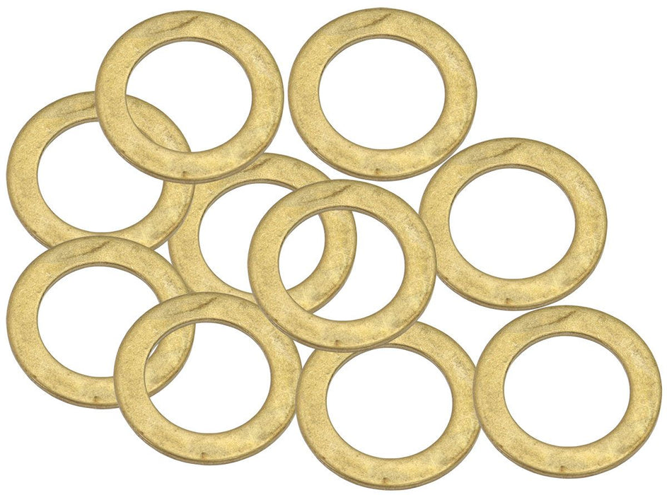 Metric Brass Washers 11mm (7/16") I.D, 16mm O.D   Suit -4AN (7/16"), Sold as a 10 Pack