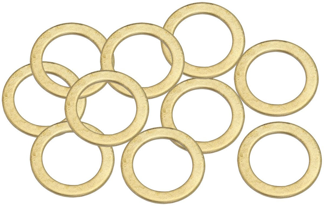 Metric Brass Washers 14mm I.D, 20mm O.D   10 Pack