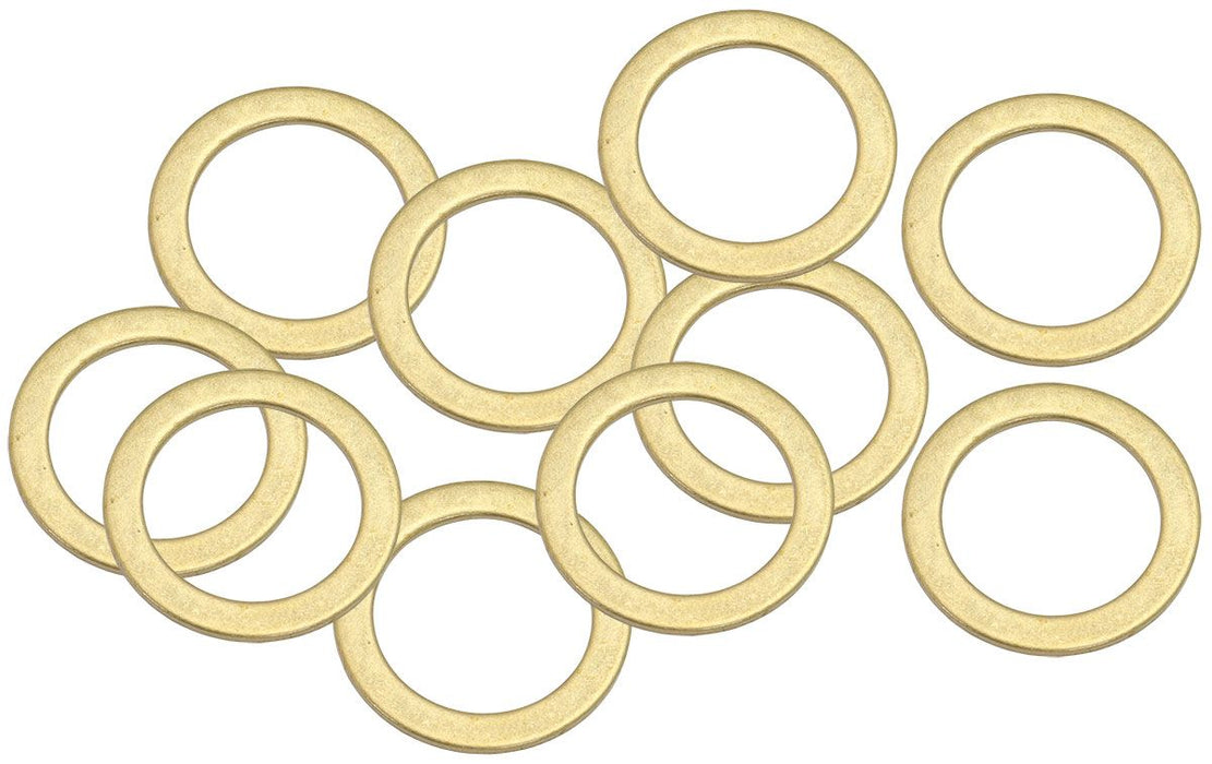 Metric Brass Washers 16mm I.D, 22mm O.D   10 Pack