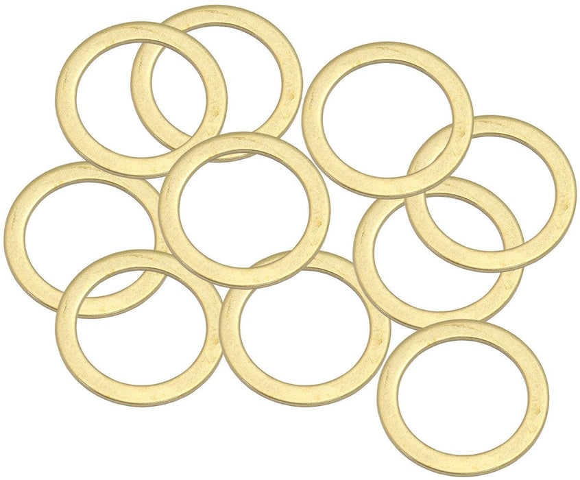Metric Brass Washers 18mm I.D, 24mm O.D   10 Pack