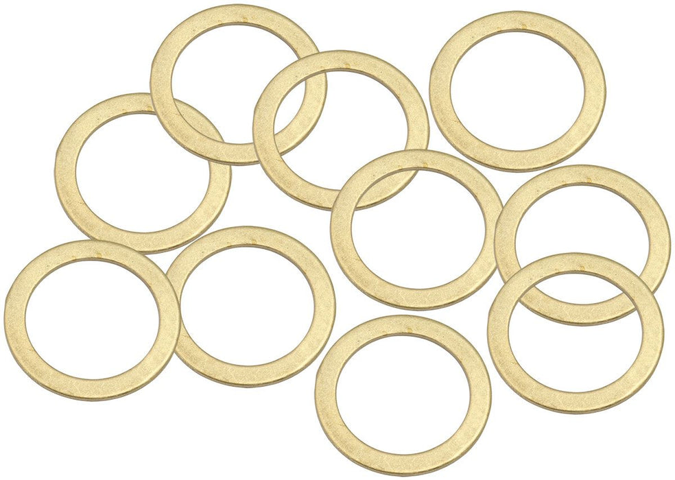 Metric Brass Washers 20mm I.D, 27mm O.D   10 Pack