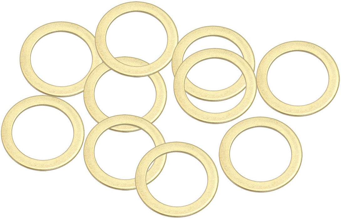 Metric Brass Washers 22mm I.D, 30mm O.D   10 Pack