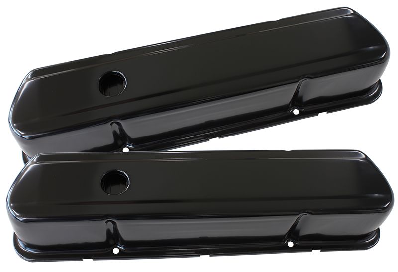 Black Steel Valve Covers Suit Holden 253-308 Without Aeroflow Logo