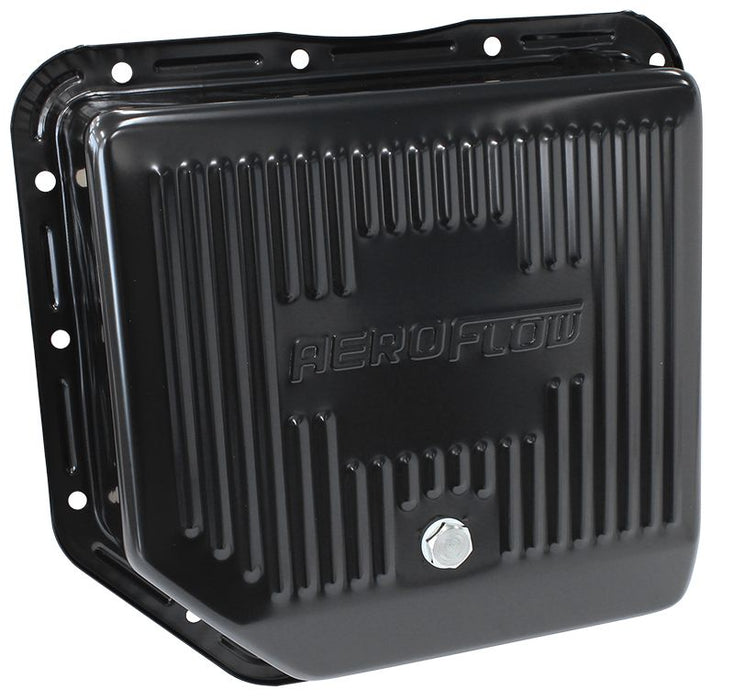 Black Transmission Pan Suit GM TH350, Deep Pan With Drain Plug
