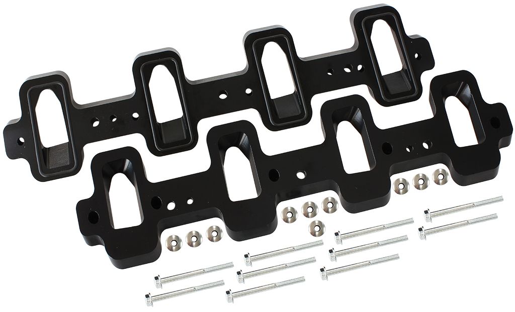GM LS Rectangle Port to Cathedral Port Aluminium Intake Adapters  Different length intake manifold bolts may be required(not included)