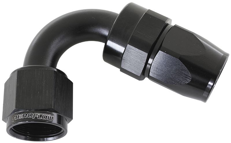 200 Series PTFE 120° Hose End -10AN  Black Finish. Suits 200 & 250 Series Hose