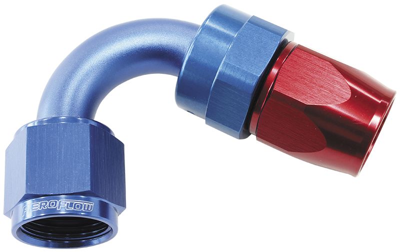 200 Series PTFE 120° Hose End -10AN  Blue/Red Finish. Suits 200 & 250 Series Hose