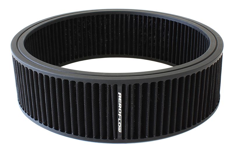 Replacement Round Air Filter Element  14" x 4", washable cotton filter element.