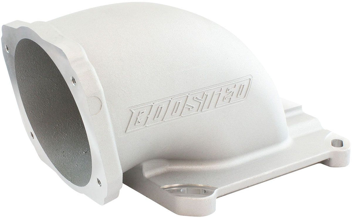 Aeroflow Cast EFI Throttle Body Elbow - Natural Cast Finish Suit 4150 / 4500 Flanges & GM LS 4 Bolt Throttle Body