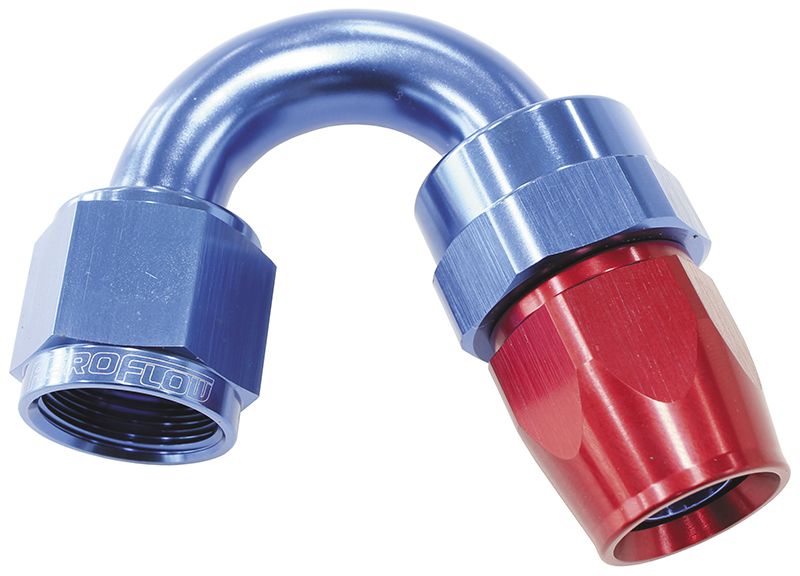 200 Series PTFE 150° Hose End -8AN  Blue/Red Finish. Suits 200 & 250 Series Hose