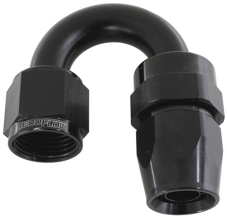 200 Series PTFE 180° Hose End -12AN  Black Finish. Suits 200 & 250 Series Hose