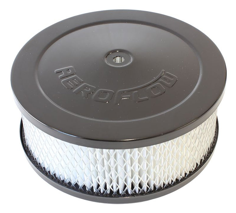Black Air Filter Assembly  6-3/8" x 2-1/2", 5-1/8" neck, paper element