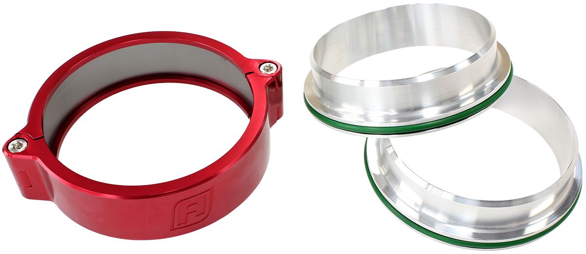 3-1/2" (90mm) Billet Aluminium Intercooler Clamp Red Finish