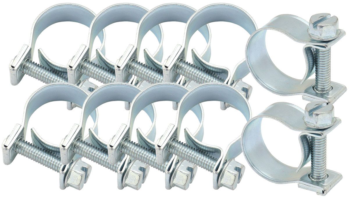 EFI Hose Clamps 1/4" (14AN) (10 Pack)  Adjustable From 9mm to 11mm