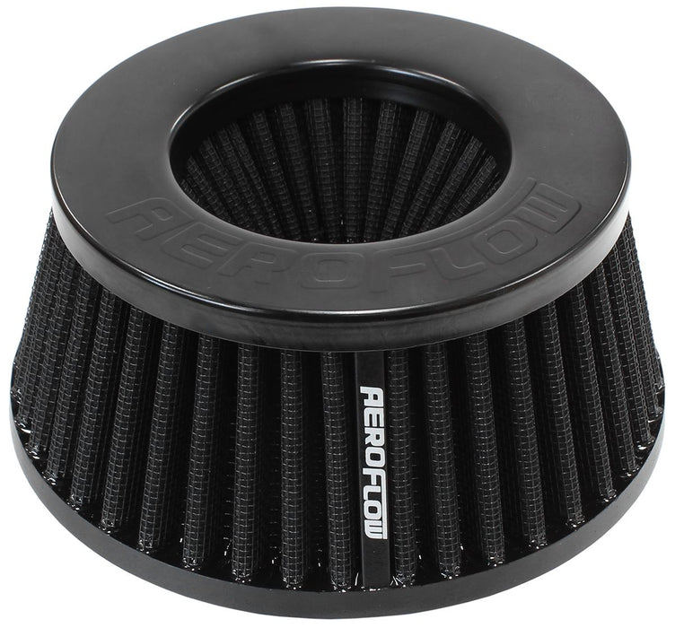 Universal 3" (76mm) Clamp-On Steel Top Inverted Tapered Pod Filter with Black End  2-35/64" (64mm) High x 6" (153mm) Base O.D x 5-1/4" (133mm) Top O.D