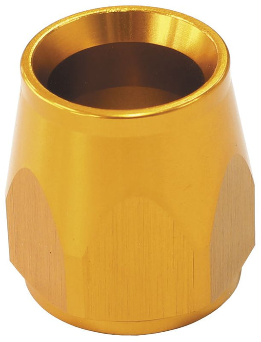 PTFE Style Hose End Socket -6AN  Gold Finish. Suits 200 & 570 Series Hose Ends
