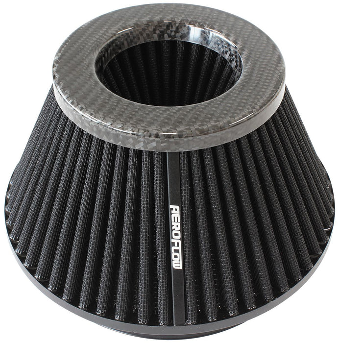 Universal 6" (153mm) Clamp-On Carbon Fibre Inverted Tapered Pod Filter  4" (102mm) High x 7.6" (193mm) Base O.D x 4.7" (119mm) Top O.D