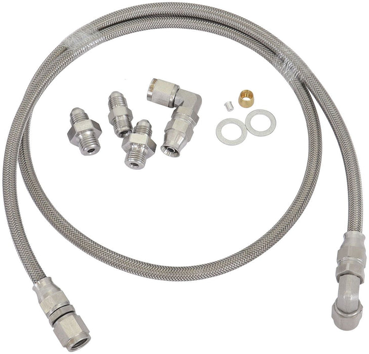 Universal -4AN Turbo Oil Line Kit   Universal Fitment with Metric Fittings, 1m Length