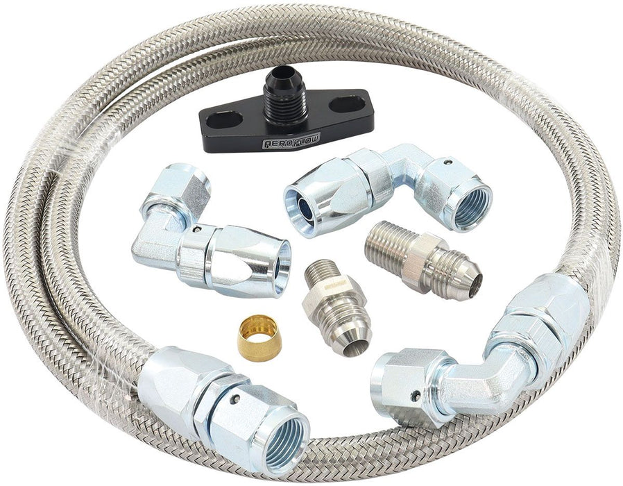 Universal -6AN Turbo Oil Line Kit   Universal Fitment with NPT/BSPFittings, 1m Length
