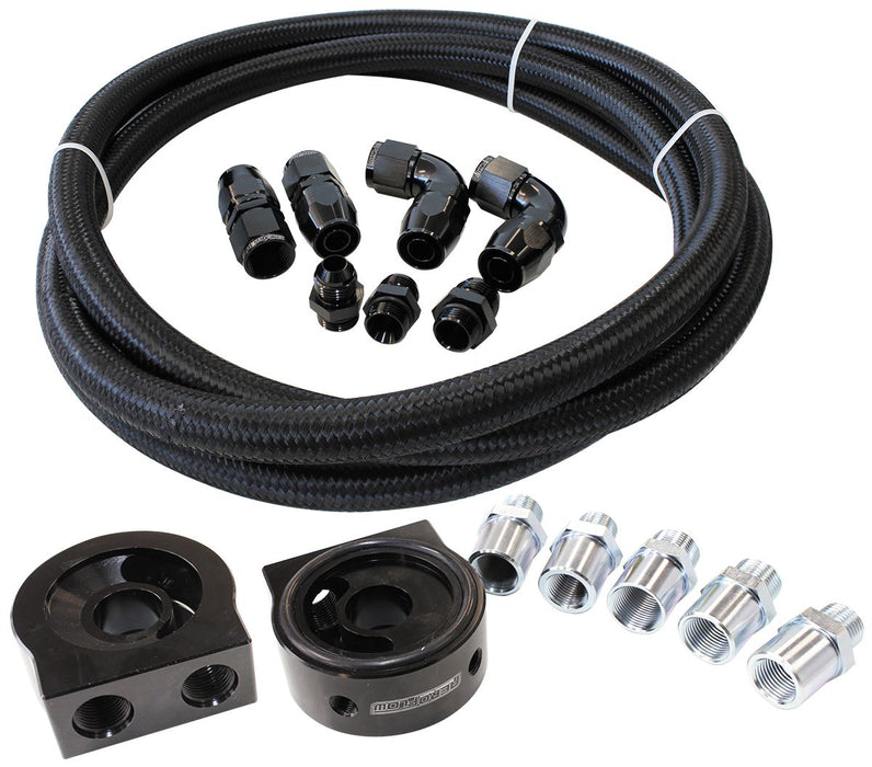 Universal Oil Cooler Line Kit   3m Braided Hose, universal oil filter sandwich plate