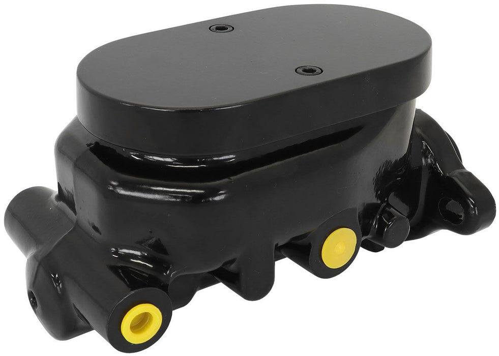 GM Brake Master Cylinder 1-1/8" Bore Black Finish  Cast Aluminium with Smooth Top Lid