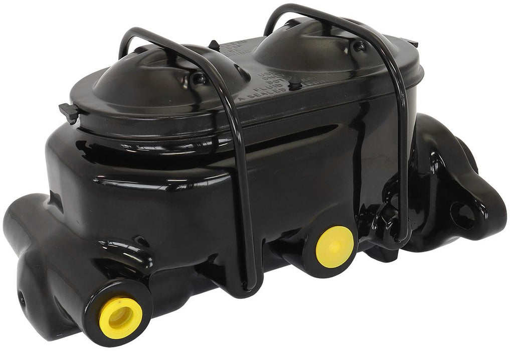 GM Brake Master Cylinder 1-1/8" Bore Black Finish  Cast Iron with Dual Bowls