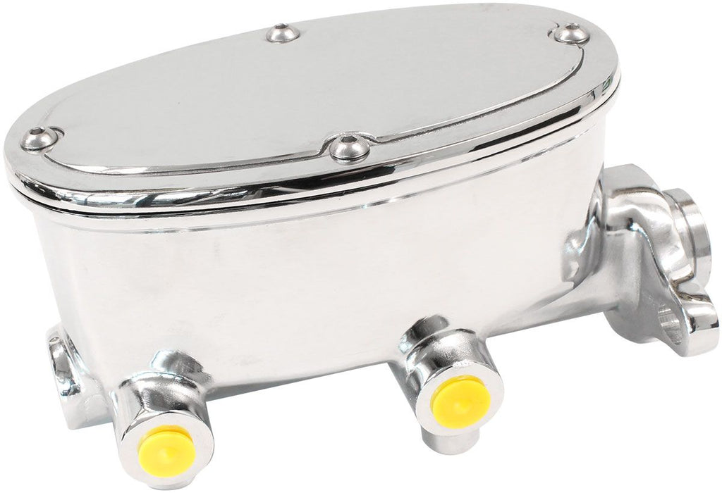 GM Tandem Brake Master Cylinder 1" Bore - Chrome Finish  Cast Aluminium with Smooth Top Lid