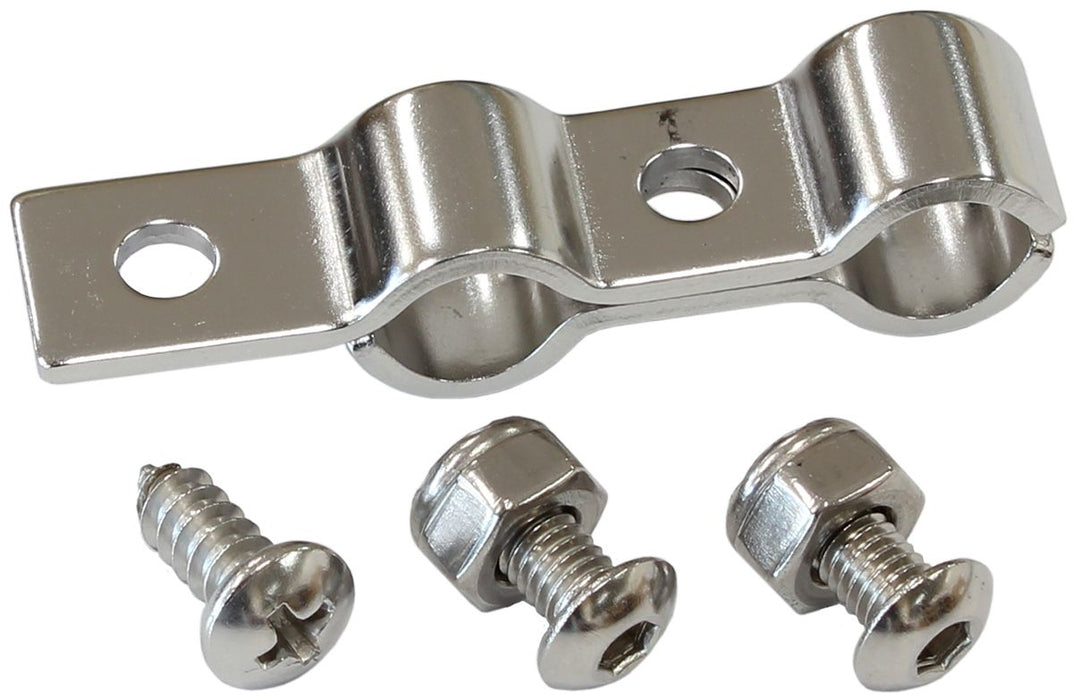 Dual Stainless Steel Hard Line Clamp With Bracket  Suit 3/16" Hard Line (Each)