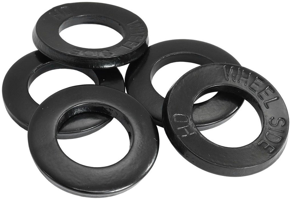 Large Wheel Nut Washer- Black  Sold As A Pack of Five, 1.250&quot O.D, 0.695" I.D and 0.118" Thickness